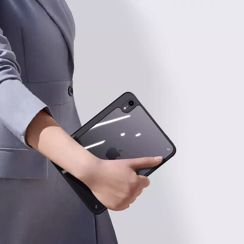 Dux Ducis Magi Case für iPad mini 6 (2021) Smart Cover mit Standfuß und Apple Pencil Halter - Schwarz