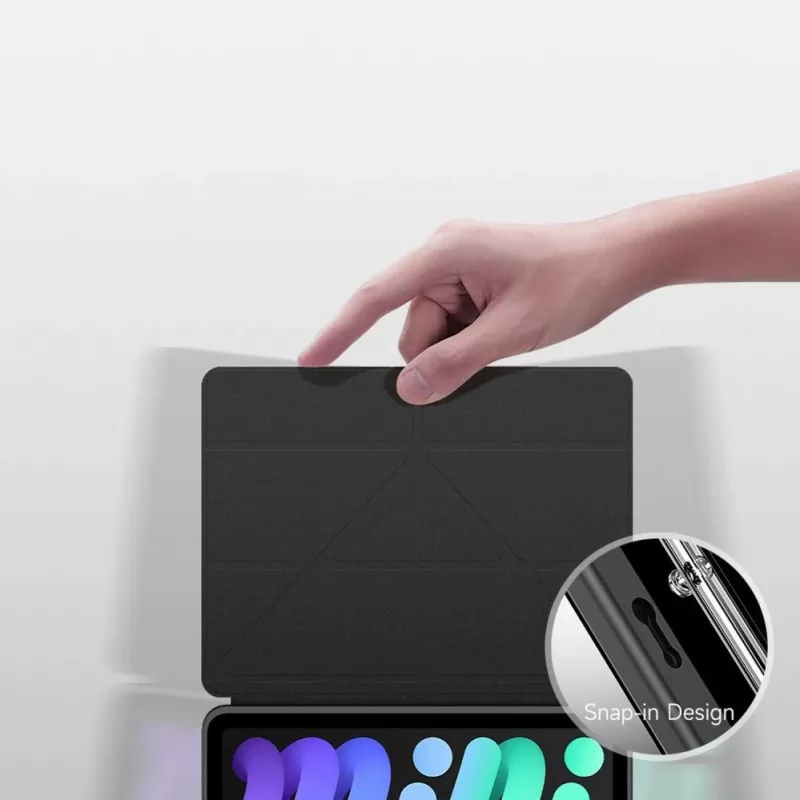 Dux Ducis Magi Case für iPad mini 6 (2021) Smart Cover mit Standfuß und Apple Pencil Halter - Schwarz