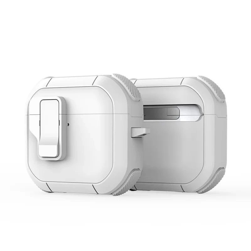 Dux Ducis PECP Series PC+TPU Cover with Hook für AirPods 4, Weiß