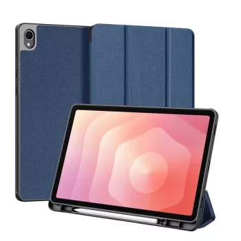 Dux Ducis Samsung Galaxy Tab S11 Domo Series Tri-fold Stand PU Leather Tablet Cover Blau
