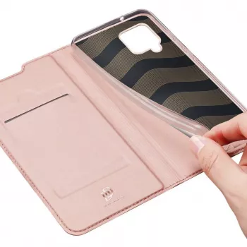 DUX DUCIS Skin Pro Flip Case für Samsung Galaxy A54 5G, Pink, PU-Leder mit Kartenfach und Ständer