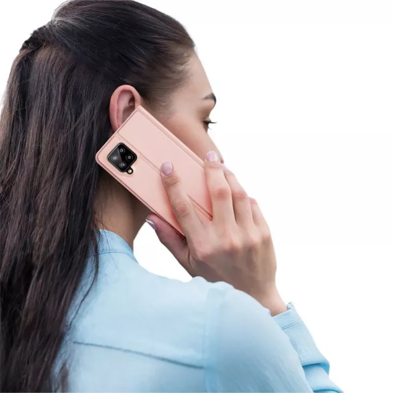 DUX DUCIS Skin Pro Flip Case für Samsung Galaxy A54 5G, Pink, PU-Leder mit Kartenfach und Ständer