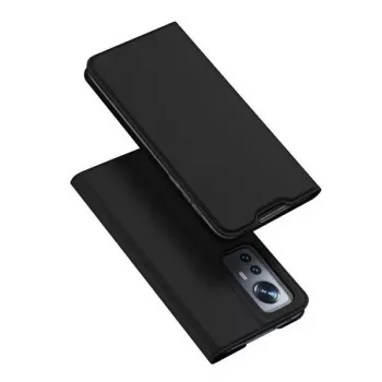 Dux Ducis Skin Pro Holster Cover Flip Case für Xiaomi 12X / 12, Schwarz, PU-Leder, Kartenfach, Ständer