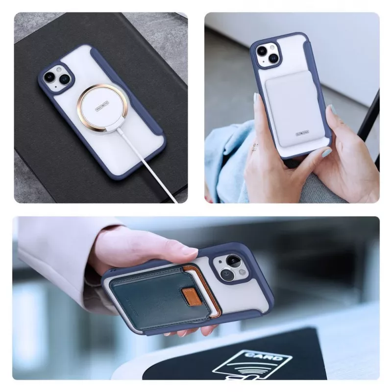 Dux Ducis Skin X Pro Magnetic Flip MagSafe Case für Apple iPhone 15 Plus - Blau