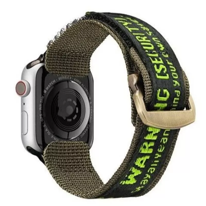 Dux Ducis Armband (Outdoor-Version) für Apple Watch Ultra, SE, 8, 7, 6, 5, 4, 3, 2, 1 (49, 45, 44, 42 mm) Nylonband Armband Schwarz Grün