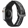 Dux Ducis Armband (Outdoor-Version) für Apple Watch Ultra, SE, Series 8, 7, 6, 5, 4, 3, 2, 1 (49, 45, 44, 42 mm) Nylonband Schwarz Silber