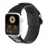 Dux Ducis Armband (Outdoor-Version) für Apple Watch Ultra, SE, Series 8, 7, 6, 5, 4, 3, 2, 1 (49, 45, 44, 42 mm) Nylonband Schwarz Silber