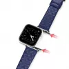 Dux Ducis Trap Lederarmband für Apple Watch 7/6/5/4/3/2/SE (45/44/42mm) Echtes Leder Armband Blau