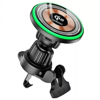Duzzona V5 Qi2 Magnetischer kabelloser Auto-Ladegerät 15W Transparent