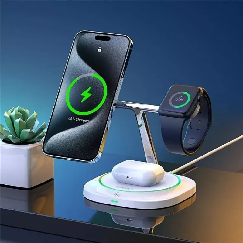 Duzzona W16 15W 3-in-1 Magnetisches Wireless Ladegerät Weiß