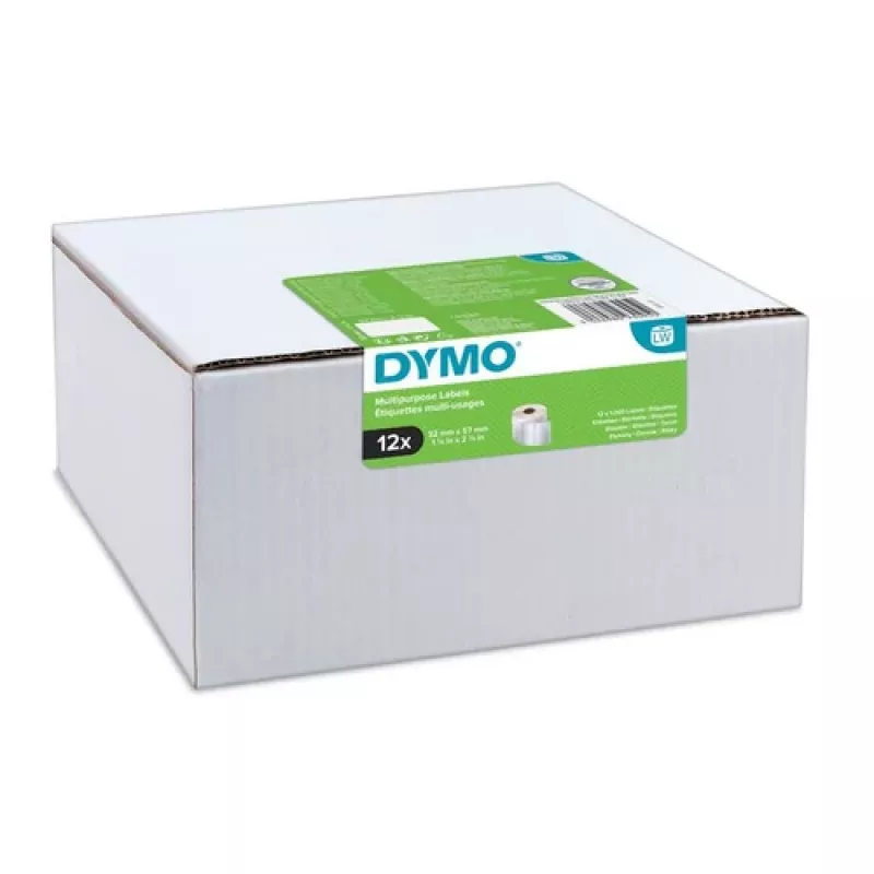 DYMO Authentic LabelWriter Große Adressetiketten 36mm x 89mm Transparent, 2 Rollen mit 130 (260 Etiketten)