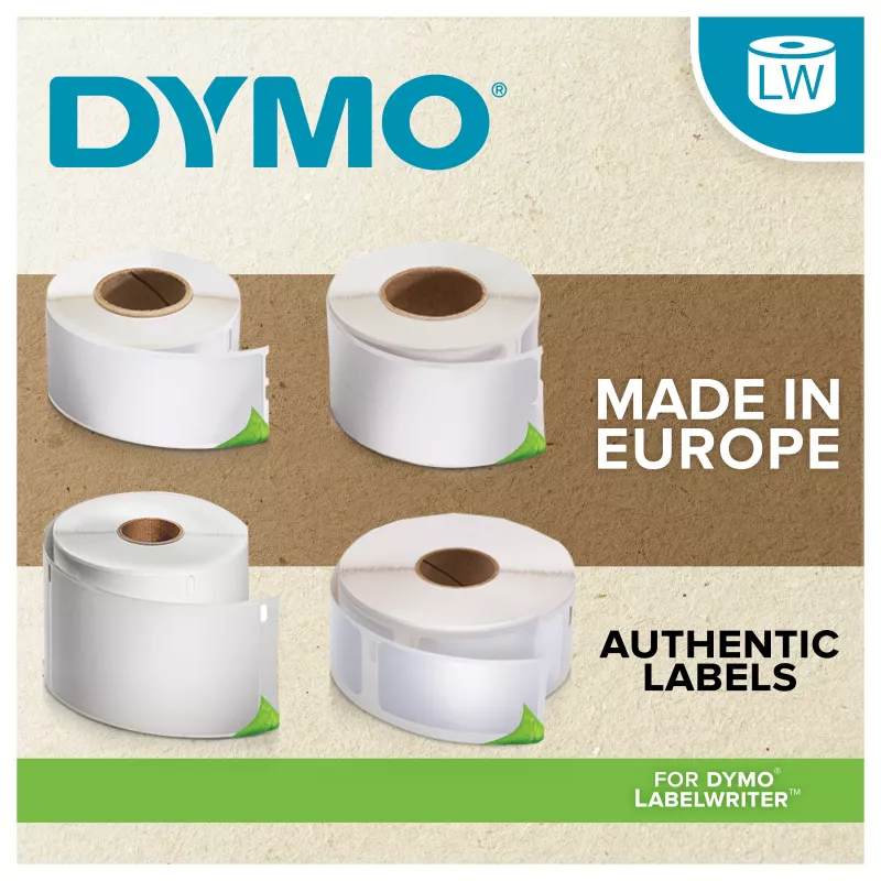 DYMO LabelWriter Adressetiketten 99010, 28x89 mm, Weiß, 2 Rollen mit je 130