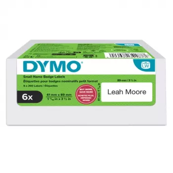 DYMO LabelWriter Namensschild-Etiketten, 89 x 41 mm, Weiß, ablösbar, 300 Etiketten (2234187)