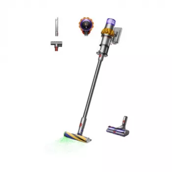 Dyson V15 Detect Absolute Akku-Staubsauger, Edelstahl, 240AW, LCD-Display, 60min Laufzeit