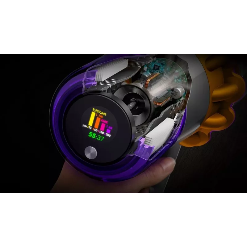 Dyson V15s Detect Submarine 2-in-1 Stick-Vakuum, Trocken & Nass, beutellos, 0,77 L, Nickel/Gelb