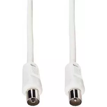 e+p HFT 1 Koaxial-Antennenkabel 1,5m Weiß 75 Ohm IEC Stecker auf Buchse