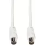 e+p HFT 1 Koaxial-Antennenkabel 1,5m Weiß 75 Ohm IEC Stecker auf Buchse