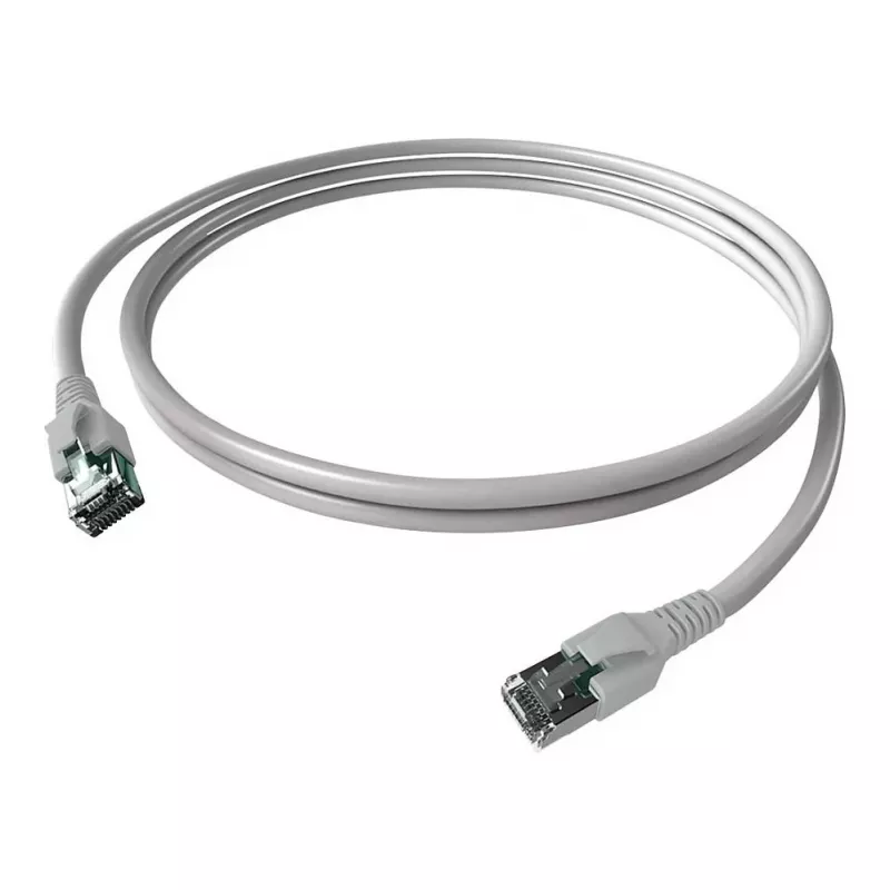 EasyLan FlexBoot Patchkabel Cat.6A S/FTP, Grau 0,5 m