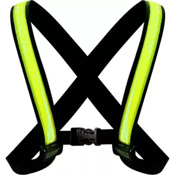 EasyPix StreetGlow L/XL LED-Sicherheitsweste für Erwachsene - Wiederaufladbar, 3 Modi, Schwarz