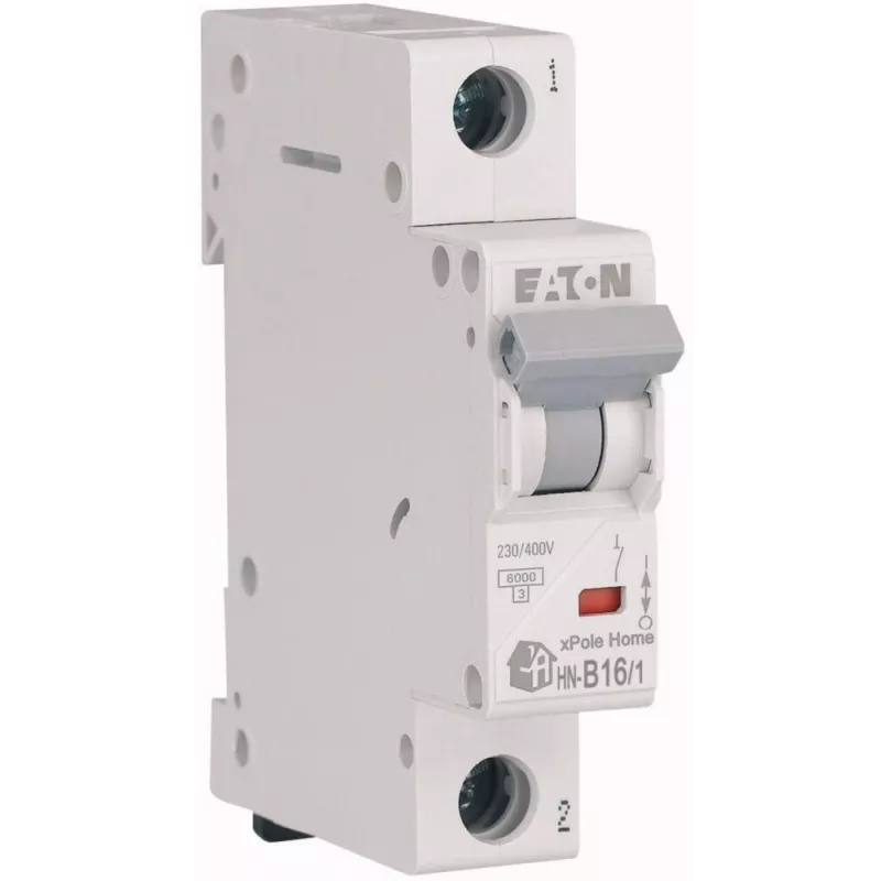 Eaton HN-B16/1 Type B Leitungsschutzschalter, 16 A, 1-polig, 6 kA, 230 V AC, Hutschienenmontage, 1 Teilungseinheit