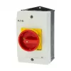 Eaton P1-25/I2/SVB/HI11 25A 3-poliger Hauptschalter mit Not-Aus, Aufbaumontage, IP65, Rot/Gelb
