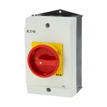 Eaton P1-25/I2/SVB/HI11 25A 3-poliger Hauptschalter mit Not-Aus, Aufbaumontage, IP65, Rot/Gelb