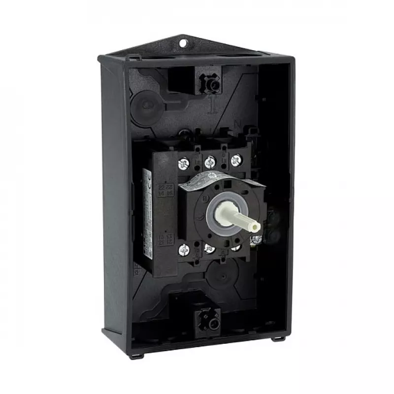 Eaton P1-25/I2/SVB-SW/HI11 3-poliger Hauptschalter 25A Aufputzmontage Schwarz/Weiß