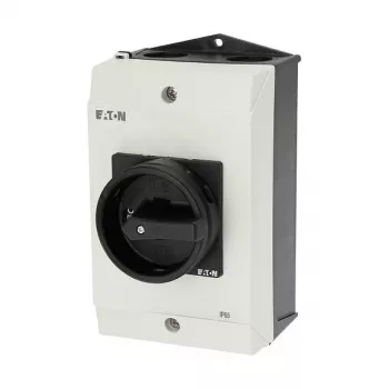 Eaton P1-25/I2/SVB-SW/HI11 3-poliger Hauptschalter 25A Aufputzmontage Schwarz/Weiß