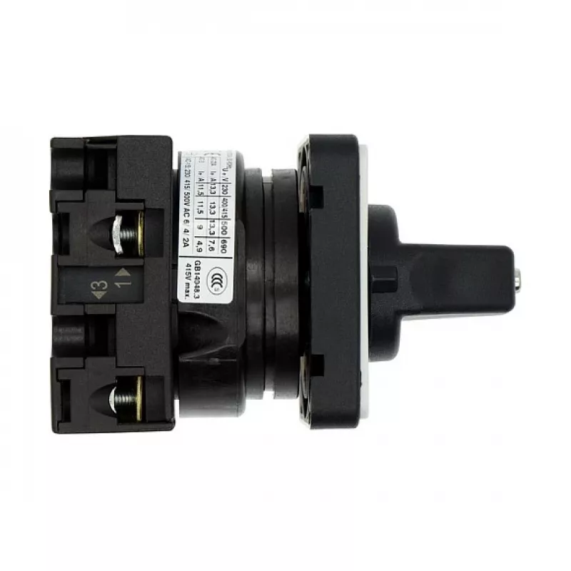 Eaton T0-1-15431/E 1-poliger Nockenschalter 20A, 690V AC, Schwarz/Grau, Frontbefestigung, IP65