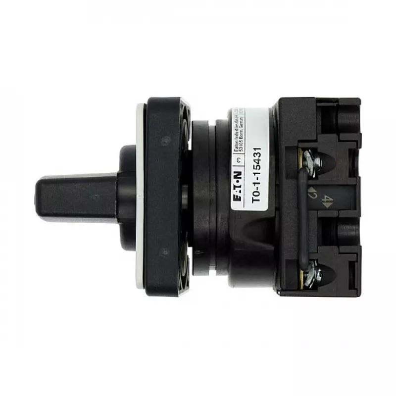 Eaton T0-1-15431/E 1-poliger Nockenschalter 20A, 690V AC, Schwarz/Grau, Frontbefestigung, IP65