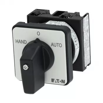 Eaton T0-1-15431/E 1-poliger Nockenschalter 20A, 690V AC, Schwarz/Grau, Frontbefestigung, IP65