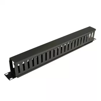 Eaton Tripp Lite Series Rack Enclosure Horizontal Cable Manager (Finger Duct) 1URM - Schwarz - 1U - 19 Zoll