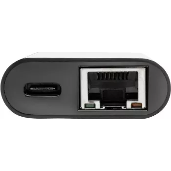 Eaton Tripp Lite U436-06N-GB-C USB-C auf Gigabit Ethernet Adapter mit USB-C PD-Ladefunktion - Thunderbolt 3 - Schwarz