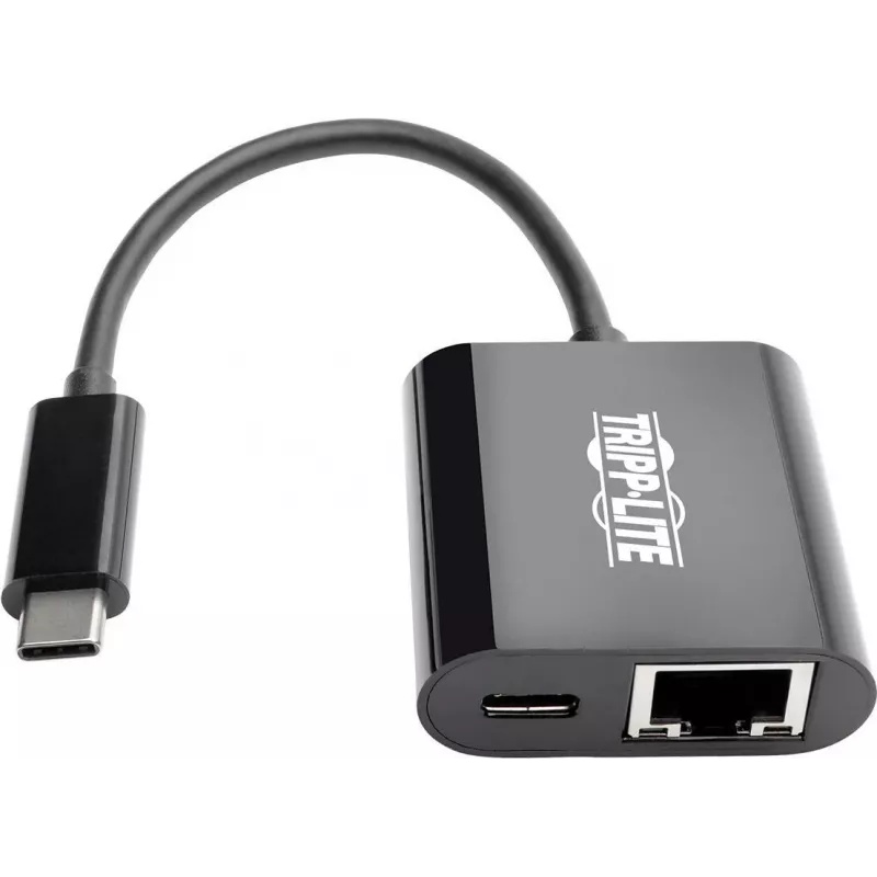 Eaton Tripp Lite U436-06N-GB-C USB-C auf Gigabit Ethernet Adapter mit USB-C PD-Ladefunktion - Thunderbolt 3 - Schwarz