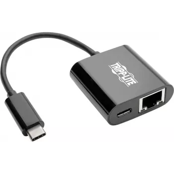 Eaton Tripp Lite U436-06N-GB-C USB-C auf Gigabit Ethernet Adapter mit USB-C PD-Ladefunktion - Thunderbolt 3 - Schwarz