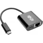 Eaton Tripp Lite U436-06N-GB-C USB-C auf Gigabit Ethernet Adapter mit USB-C PD-Ladefunktion - Thunderbolt 3 - Schwarz