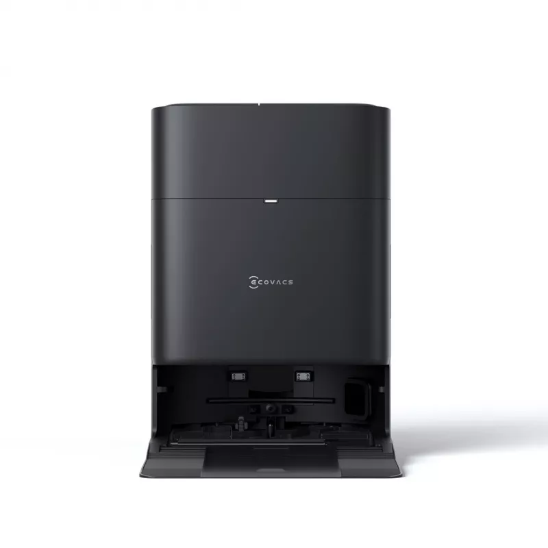 ECOVACS DEEBOT T80S OMNI Saugroboter mit Absaugstation, 6000 Pa Saugkraft, Heißwasser-Wischreinigung, Heißlufttrocknung, AIVI 3D 2.0 Hinderniserkennung, TrueMapping 2.0 LiDAR Navigation, Schwarz