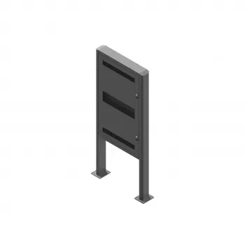 EDBAK EB-POK100 Outdoor-Portrait-Kiosk für Samsung 55 Zoll LH55OHF-Display, IP56, Schwarz