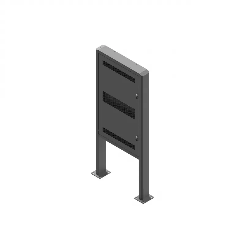 EDBAK EB-POK100 Outdoor-Portrait-Kiosk für Samsung 55 Zoll LH55OHF-Display, IP56, Schwarz