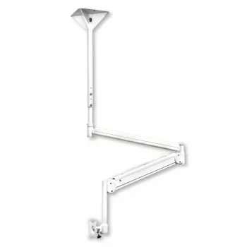 EDBAK MSA01w-B höhenverstellbare Deckenhalterung mit Schwenkarm für 10-29 inch Displays, 15 kg, Schwarz