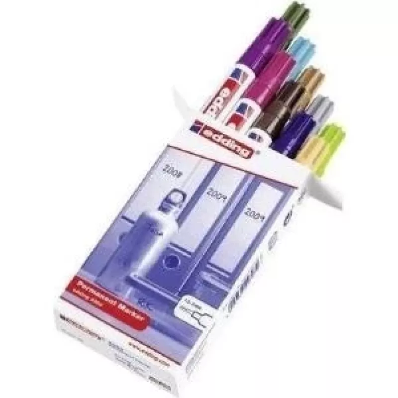 Edding 3000 Permanentmarker-Set, verschiedene Farben, Rundspitze 1,5-3 mm, 10er-Pack 4-300009