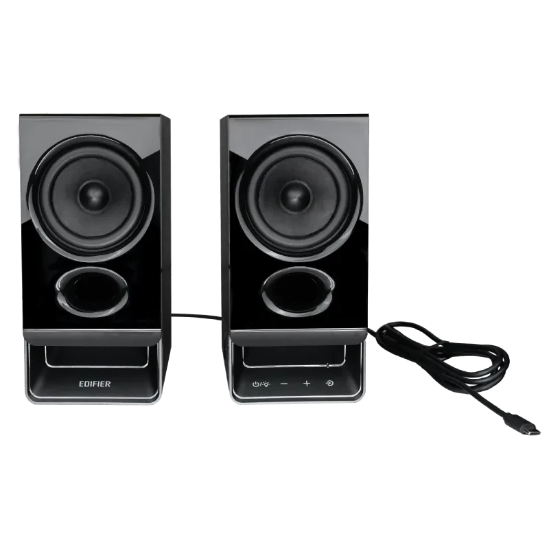 Edifier R20BT Kompakte Bluetooth 2.0 Lautsprecher mit Umgebungslicht, Schwarz