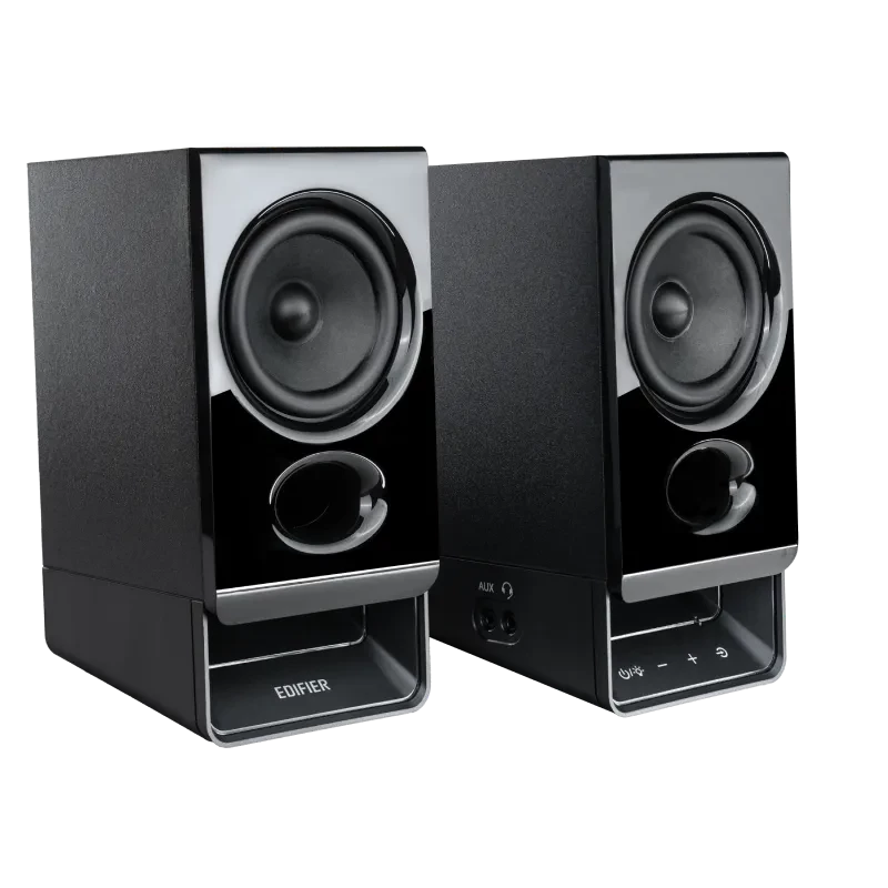 Edifier R20BT Kompakte Bluetooth 2.0 Lautsprecher mit Umgebungslicht, Schwarz