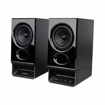 Edifier R20BT Kompakte Bluetooth 2.0 Lautsprecher mit Umgebungslicht, Schwarz
