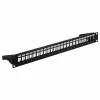 EFB 19 inch 1U Patchpanel, 24-Port, Metall, klappbar, Schwarz RAL9005
