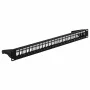 EFB 19 inch 1U Patchpanel, 24-Port, Metall, klappbar, Schwarz RAL9005
