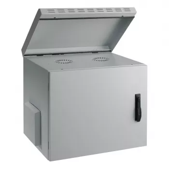 EFB 19-Zoll Wandmontage-Schrank IP55 12U Glastür Tiefe 600 mm RAL7035