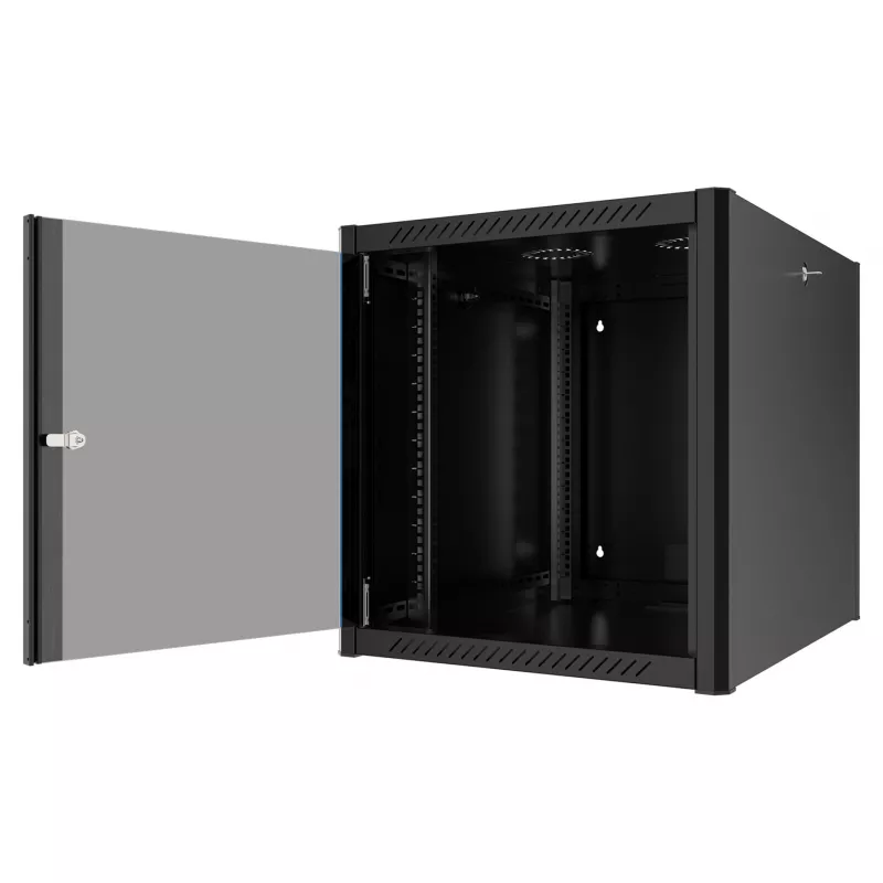 EFB 19 inch Wandschrank 26U, 800mm Tiefe, RAL9005 Tiefschwarz