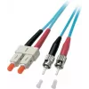 EFB Duplex Glasfaser-Patchkabel SC-ST OM3 50/125µm LSZH Aqua 5m