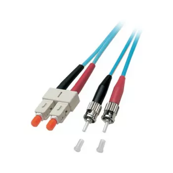 EFB Duplex Glasfaser-Patchkabel SC-ST OM3 50/125µm LSZH Aqua 5m